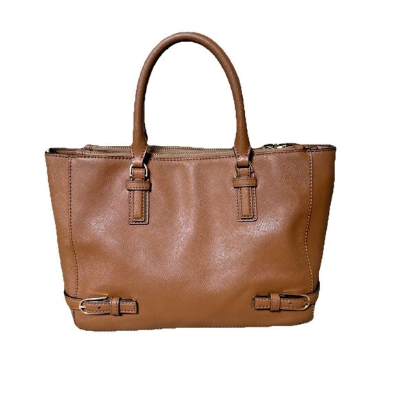 Tory Burch Tigers Eye Brown Saffiano Leather Robinson Multi  Crossbody Bag Tote - Picture 4 of 16